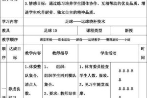 基础足球技巧教学设计（以提高学生足球基本功为主要目标）